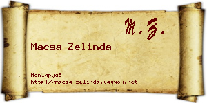 Macsa Zelinda névjegykártya